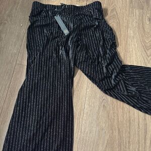 House of Harlow 1960 Black and Silver Striped Pants